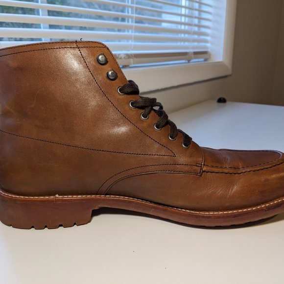Warfield & Grand Lace-up Moc Toe Boot - Cognac main image 7